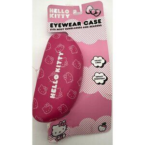 Hello Kitty Pink Eyewear Case Velvet Lined Impact Resistant Fits Most Sunglasses